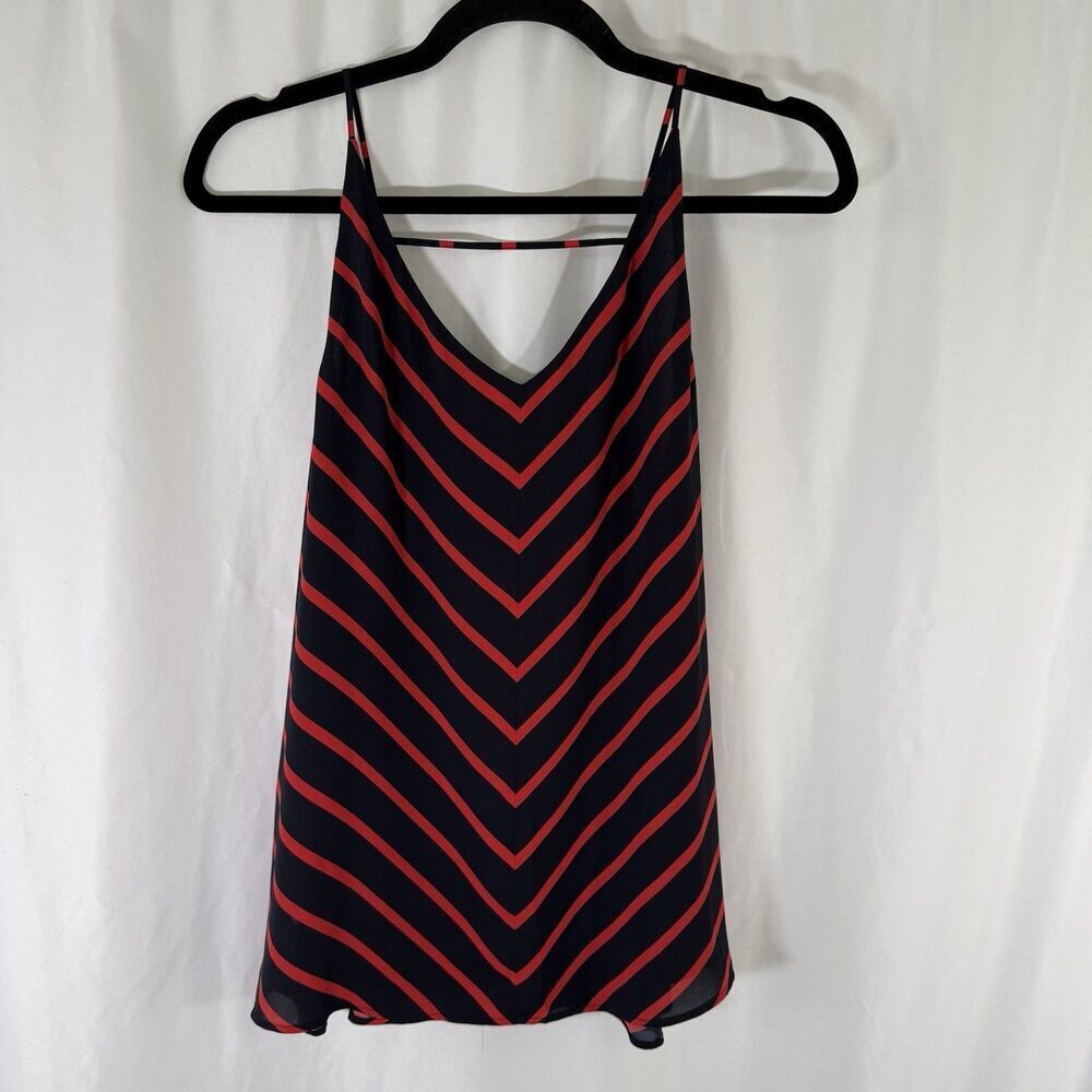 New Loft Tank Top Women's Small Blue Red Striped Vneck Lightweight